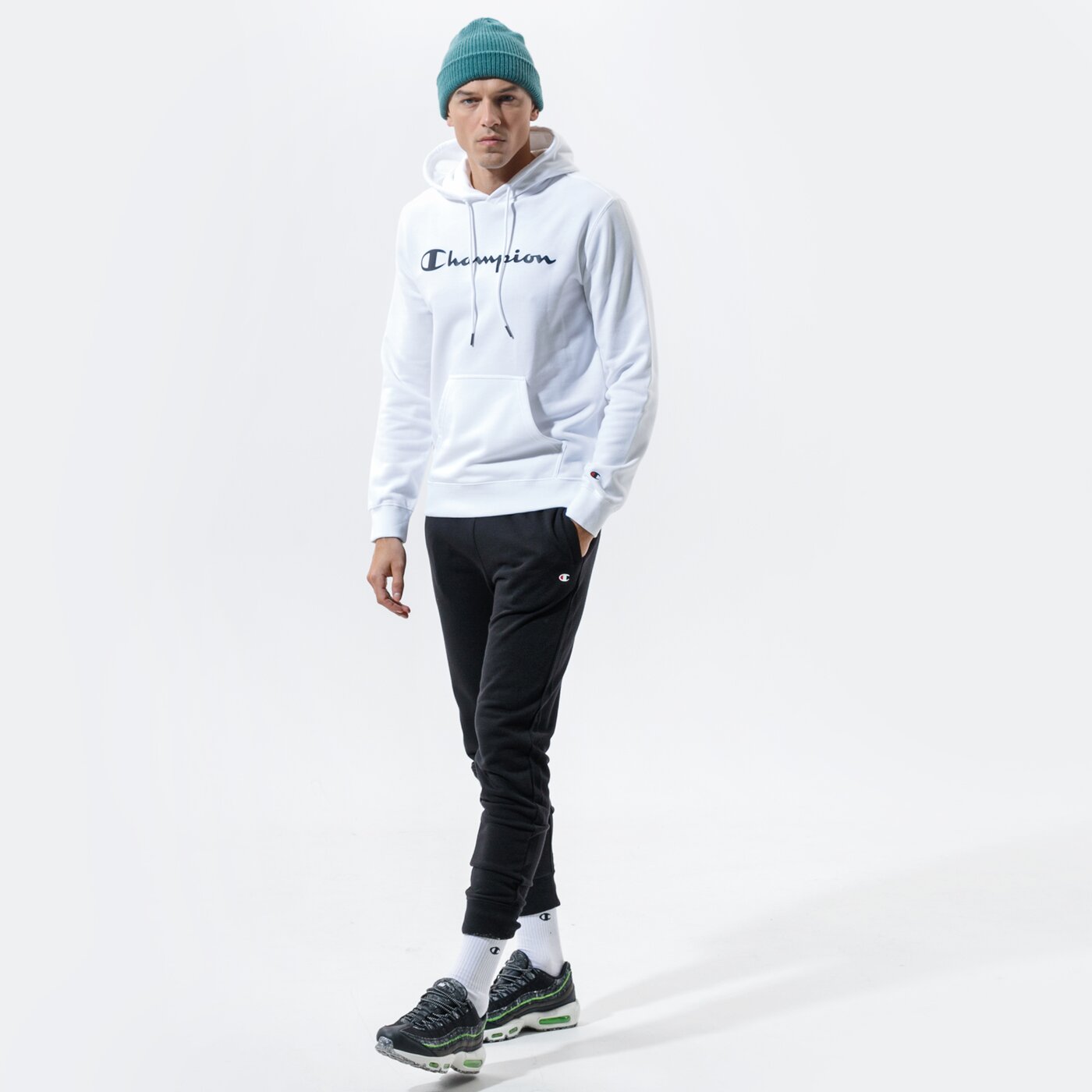 Мъжки панталони CHAMPION ПАНТАЛОНИ RIB CUFF PANTS 216013kk001 цвят черен