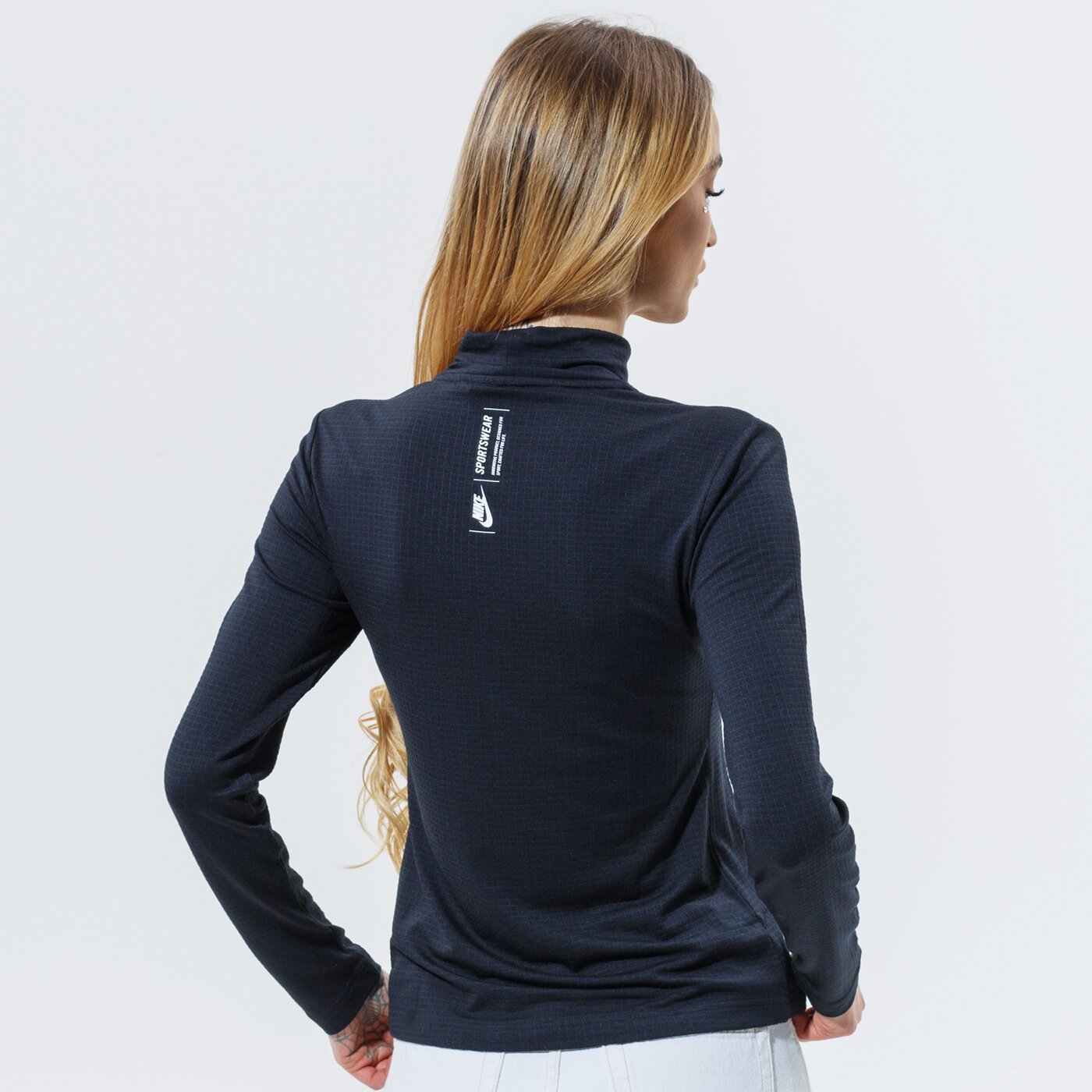 Дамска тениска NIKE ТЕНИСКА W NSW ТОП LS MOCK UU dd3609-010 цвят черен