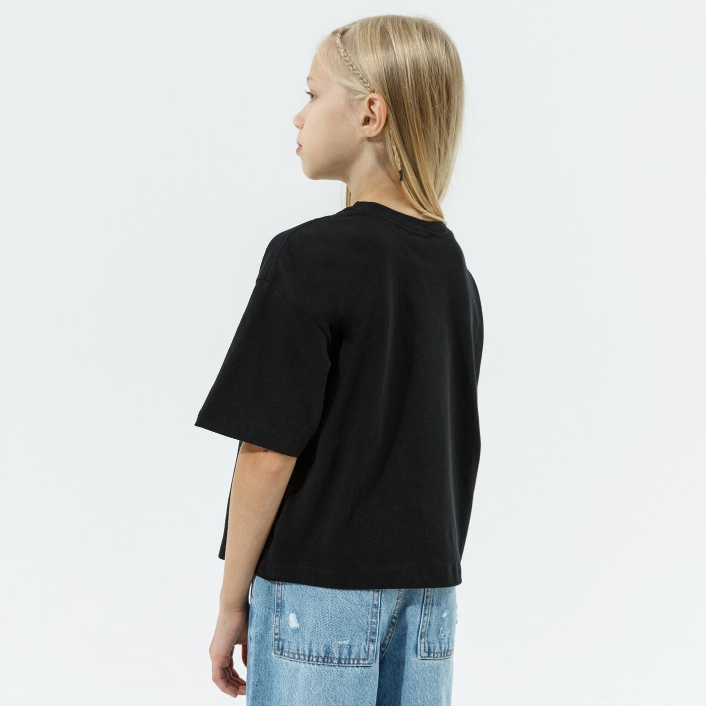 Детска тениска JORDAN ТЕНИСКА JDG SHORT SLEEVE GRAPHIC ТЕНИСКА GIRL 45a437-023 цвят черен