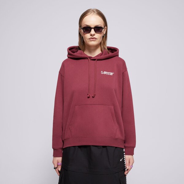 Дамски суичър LEVI'S СУИТЧЪР С КАЧУЛКА GRAPHIC EVERYDAY HOODIE REDS a8801-0009 цвят бордо