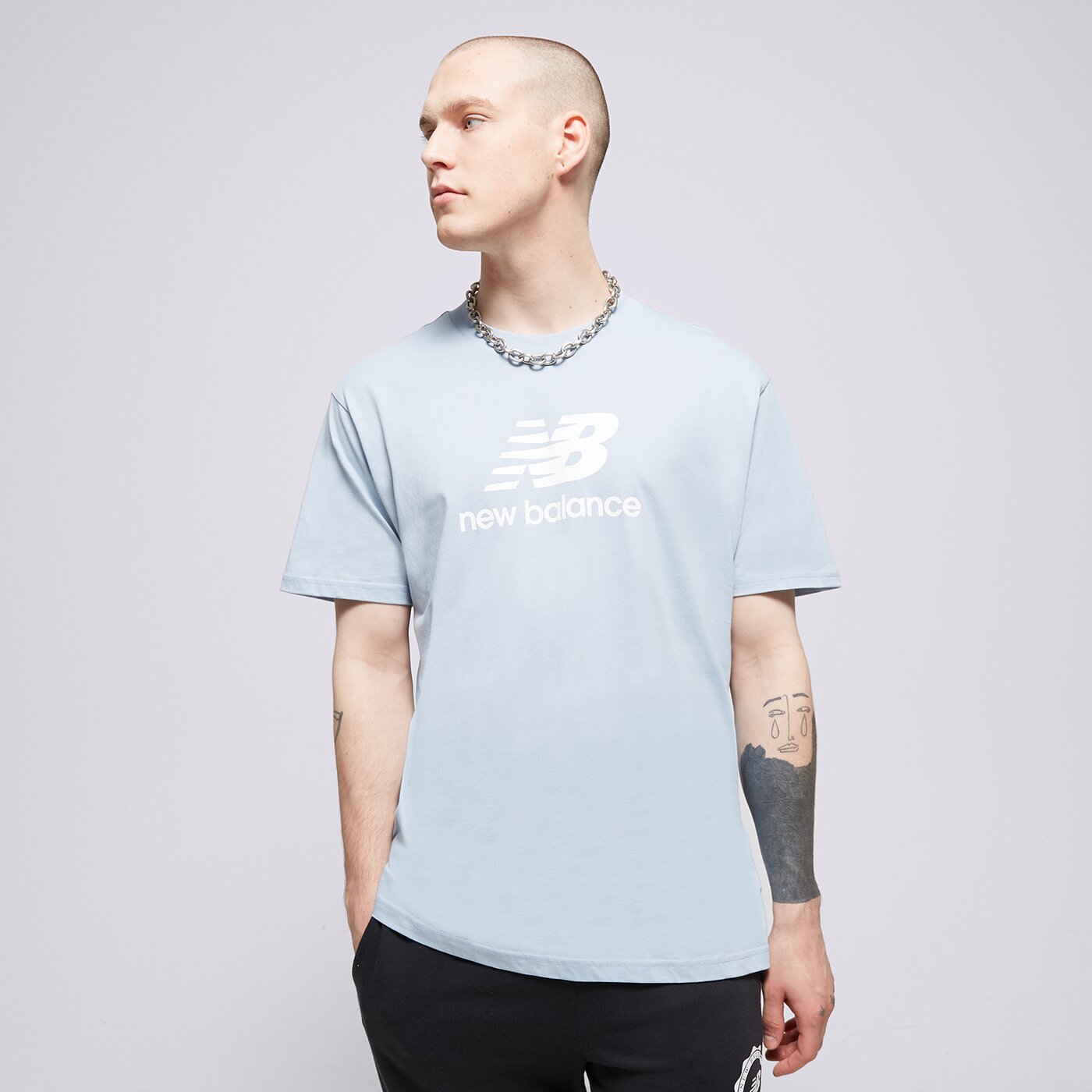 Мъжка тениска NEW BALANCE ТЕНИСКА NB ESSENTIALS LOGO TEE nt31451lay цвят син