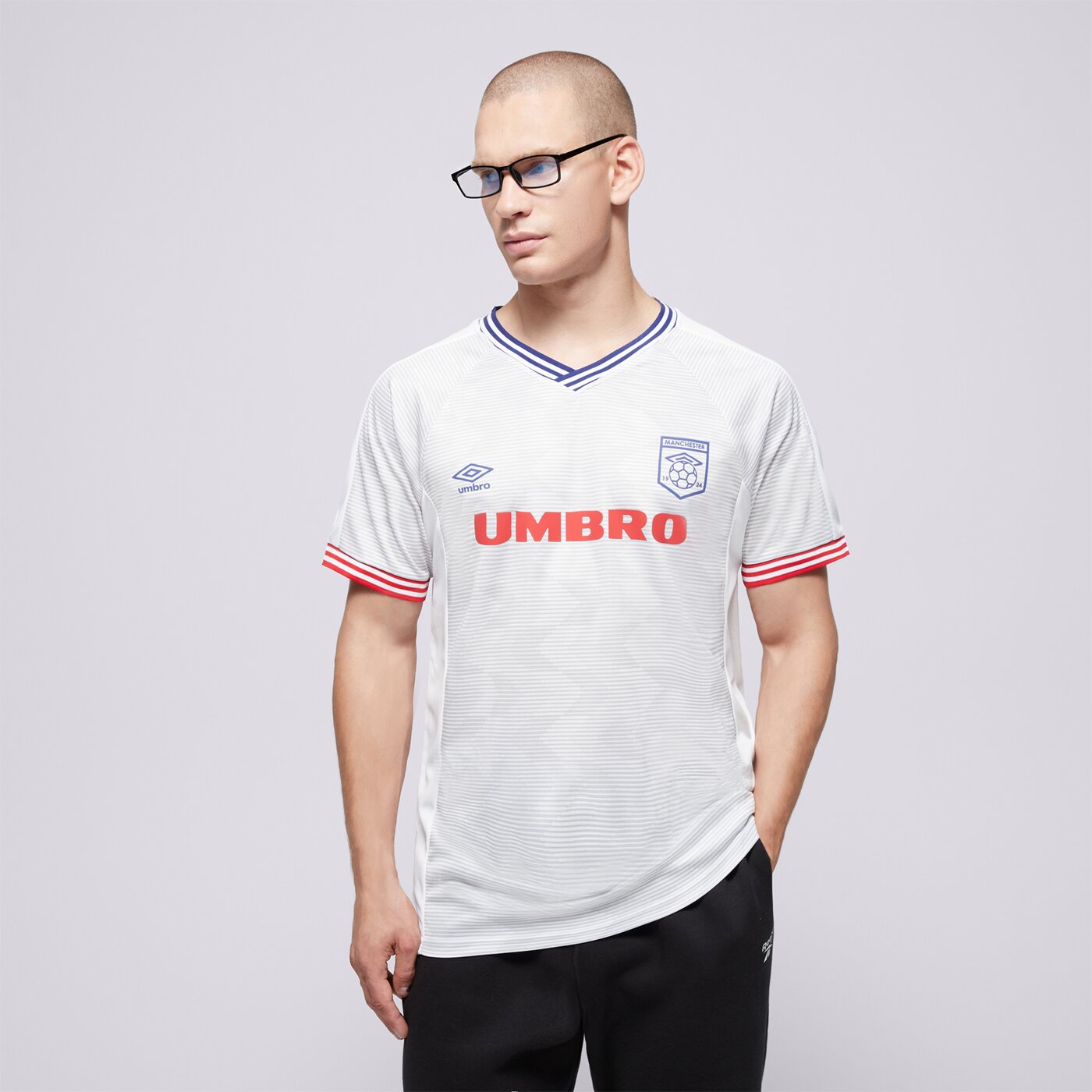 Мъжка тениска UMBRO ТЕНИСКА FOOTBALL JERSEY ul125tsm83002 цвят бял