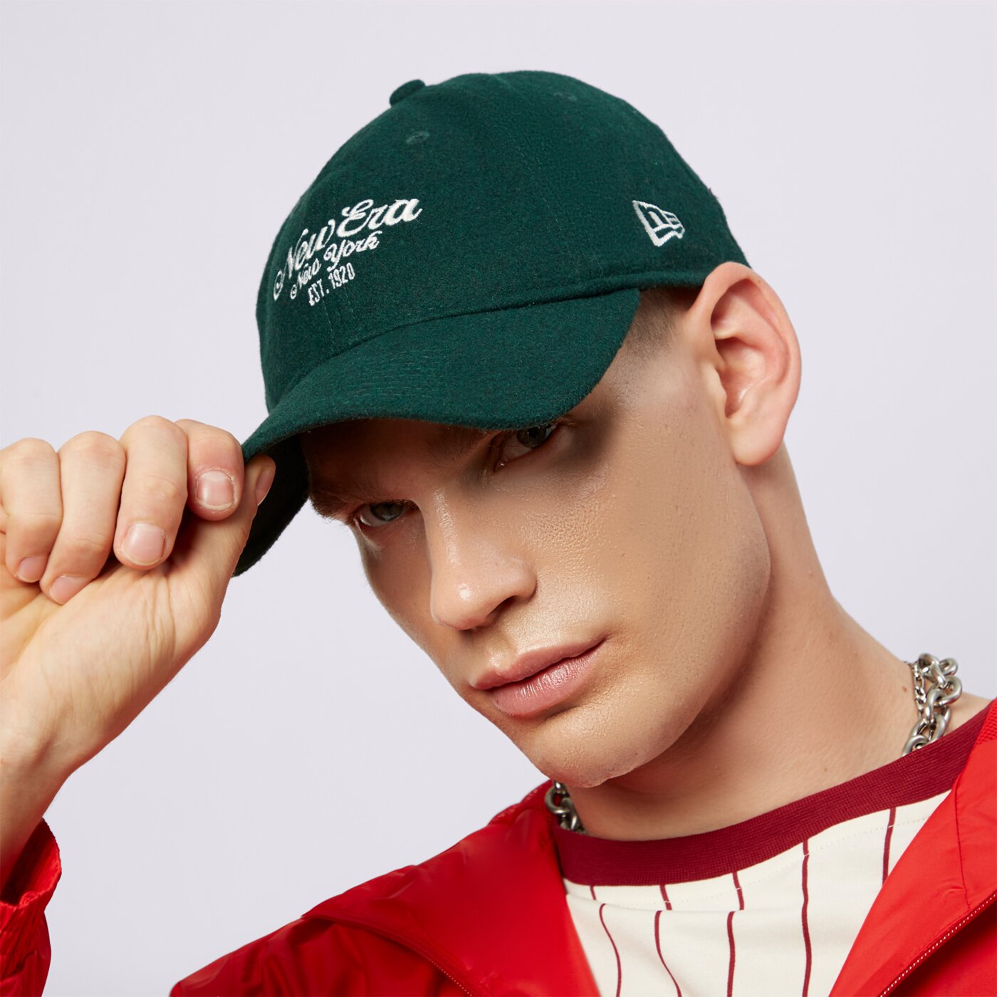 Мъжка шапка с козирка NEW ERA ШАПКА NEW ERA MELTON 920 NONE 60364233 цвят зелен