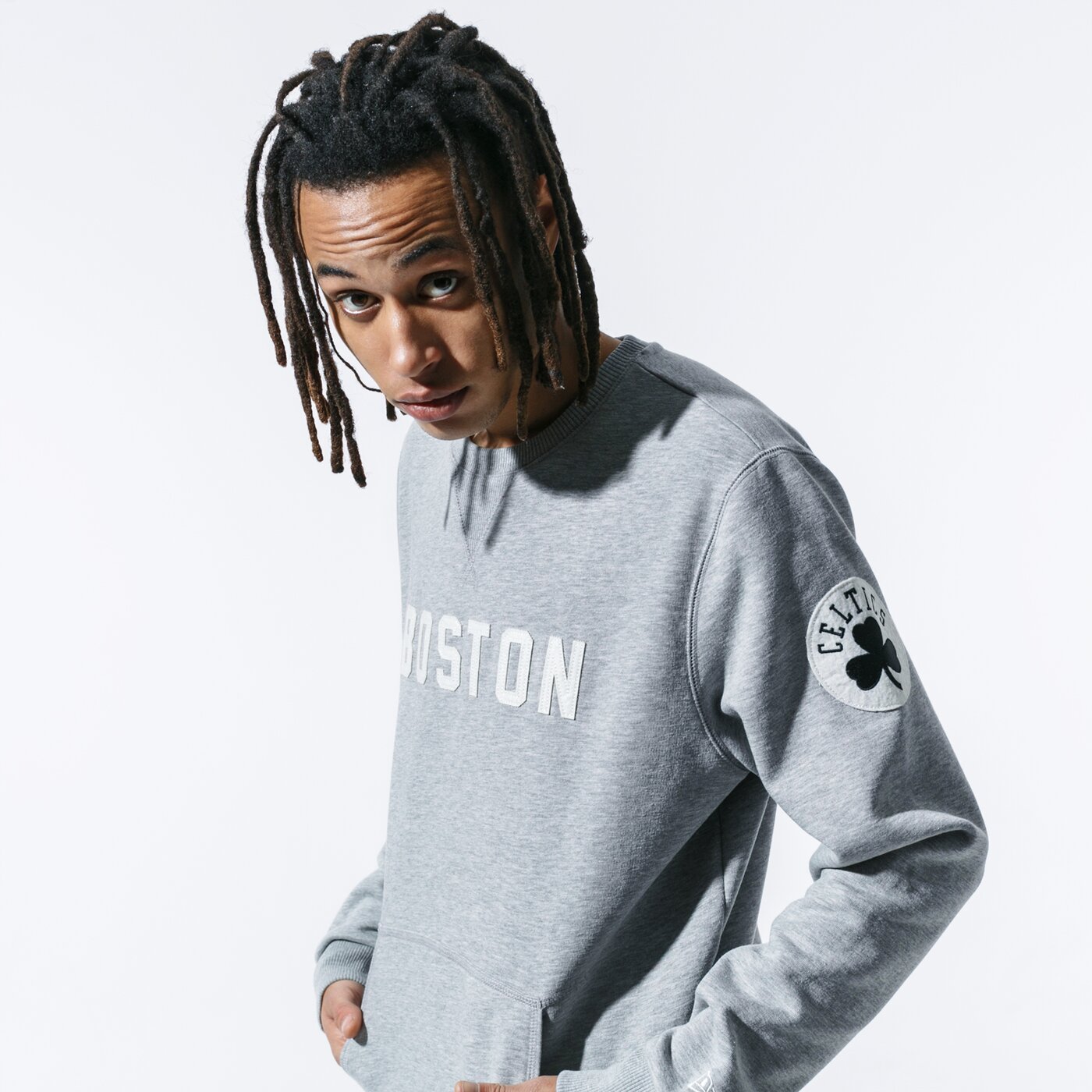 Мъжки суичър NEW ERA СУИТЧЪР NBA WORDMARK CREW CELTICS BOSTON CELTICS LGH 12123889 цвят сив