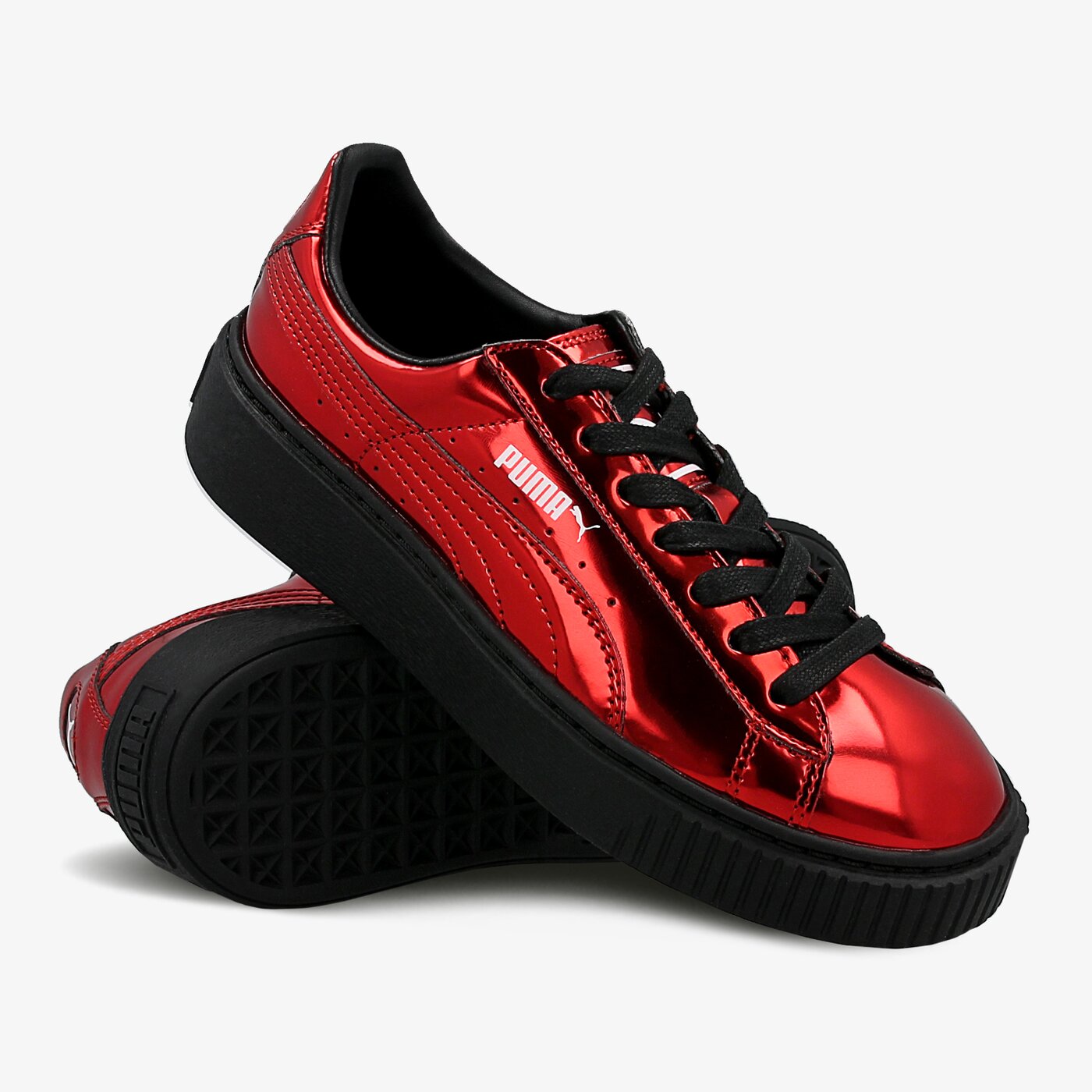 PUMA BASKET PLATFORM METALLIC HIGH 32633905 цвят червен