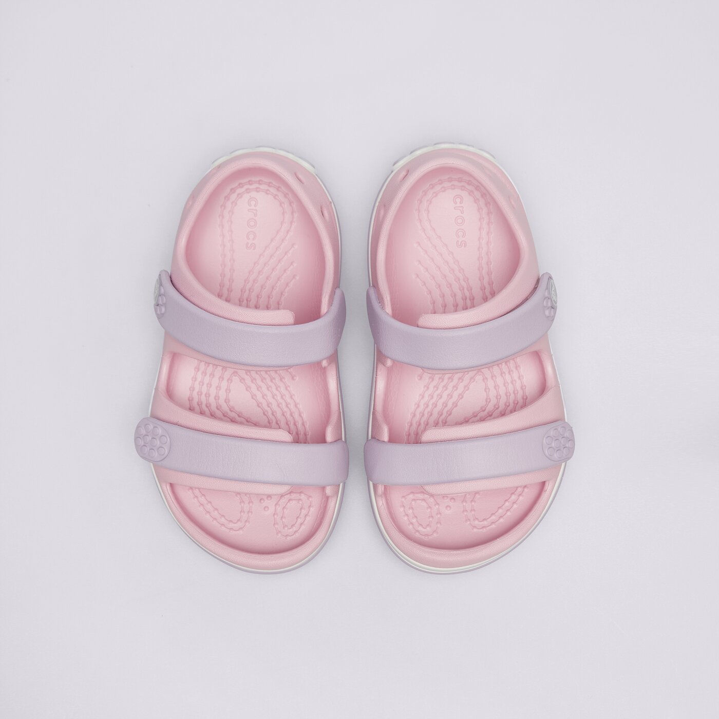 Детски чехли и сандали CROCS CROCBAND CRUISER SANDAL T 209424-84i цвят розов