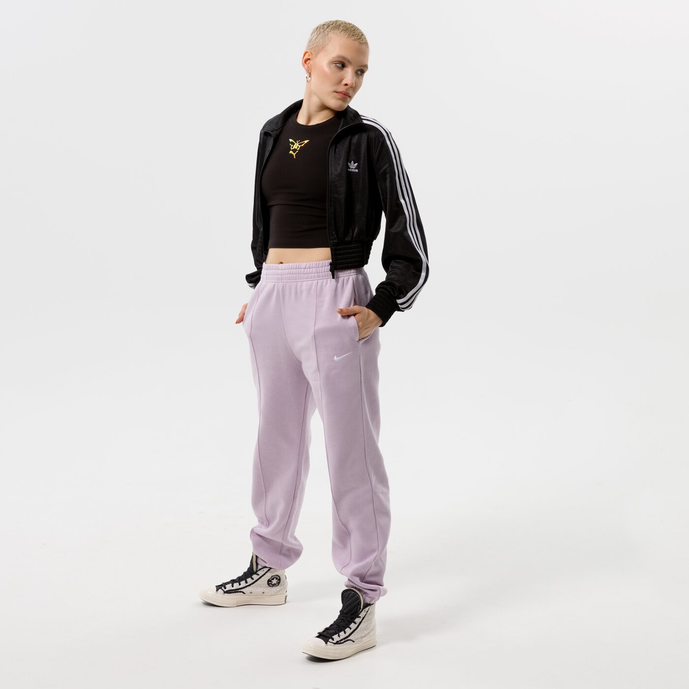 Дамски суичър ADIDAS СУИТЧЪР СЪС ЗАКОПЧАВАНЕ TRACK ТОП hf7535 цвят черен