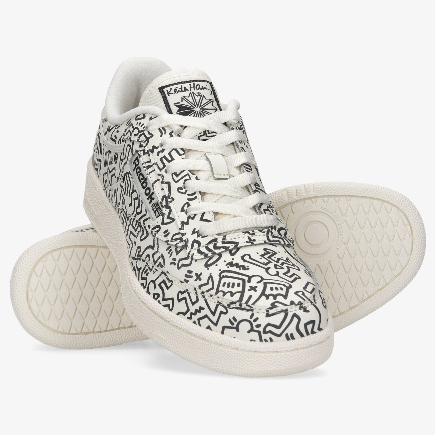 Мъжки маратонки REEBOK CLUB C KEITH HARING gz1458 цвят бял