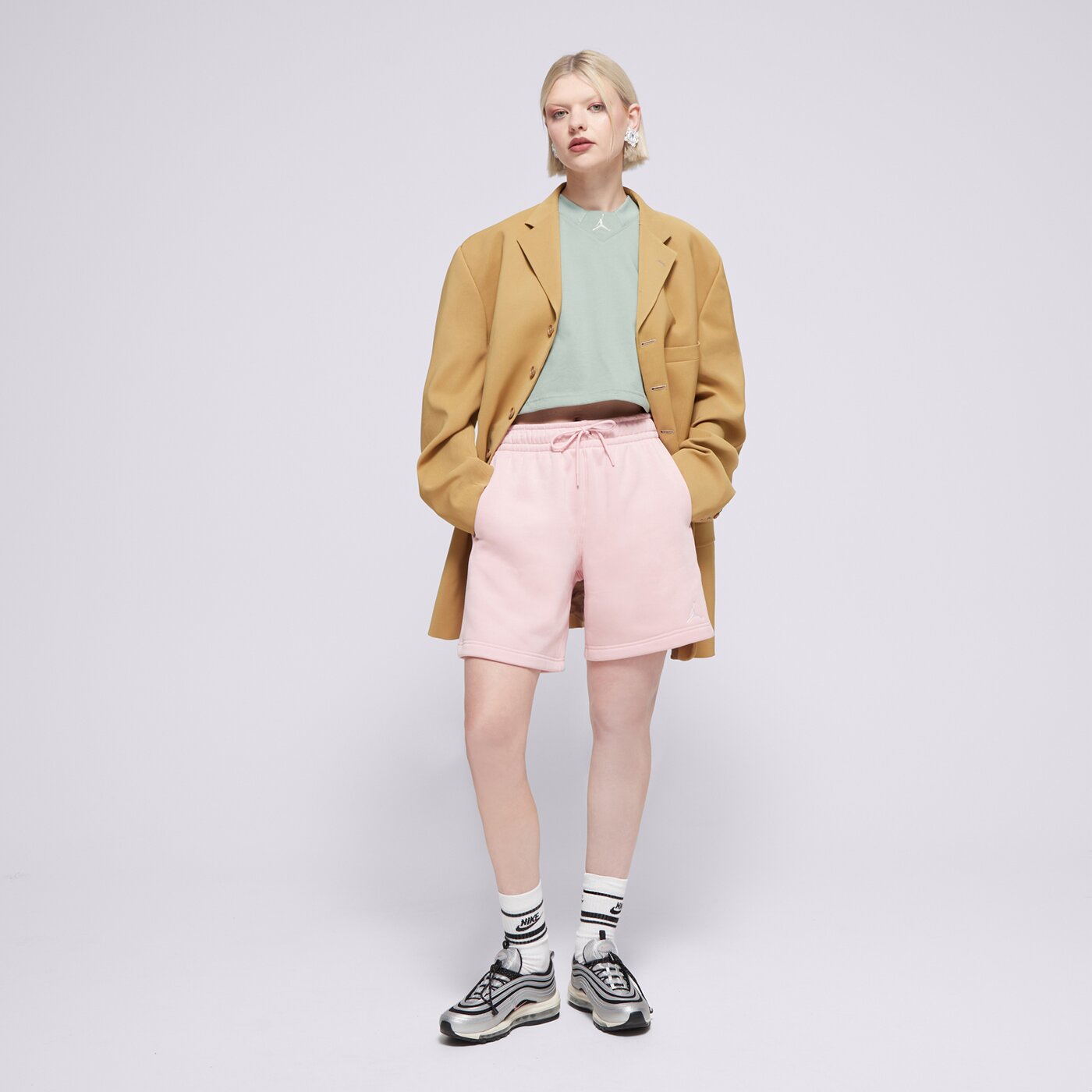 Дамска тениска JORDAN ТЕНИСКА W J SS KNIT SLD ТОП fn5727-304 цвят зелен