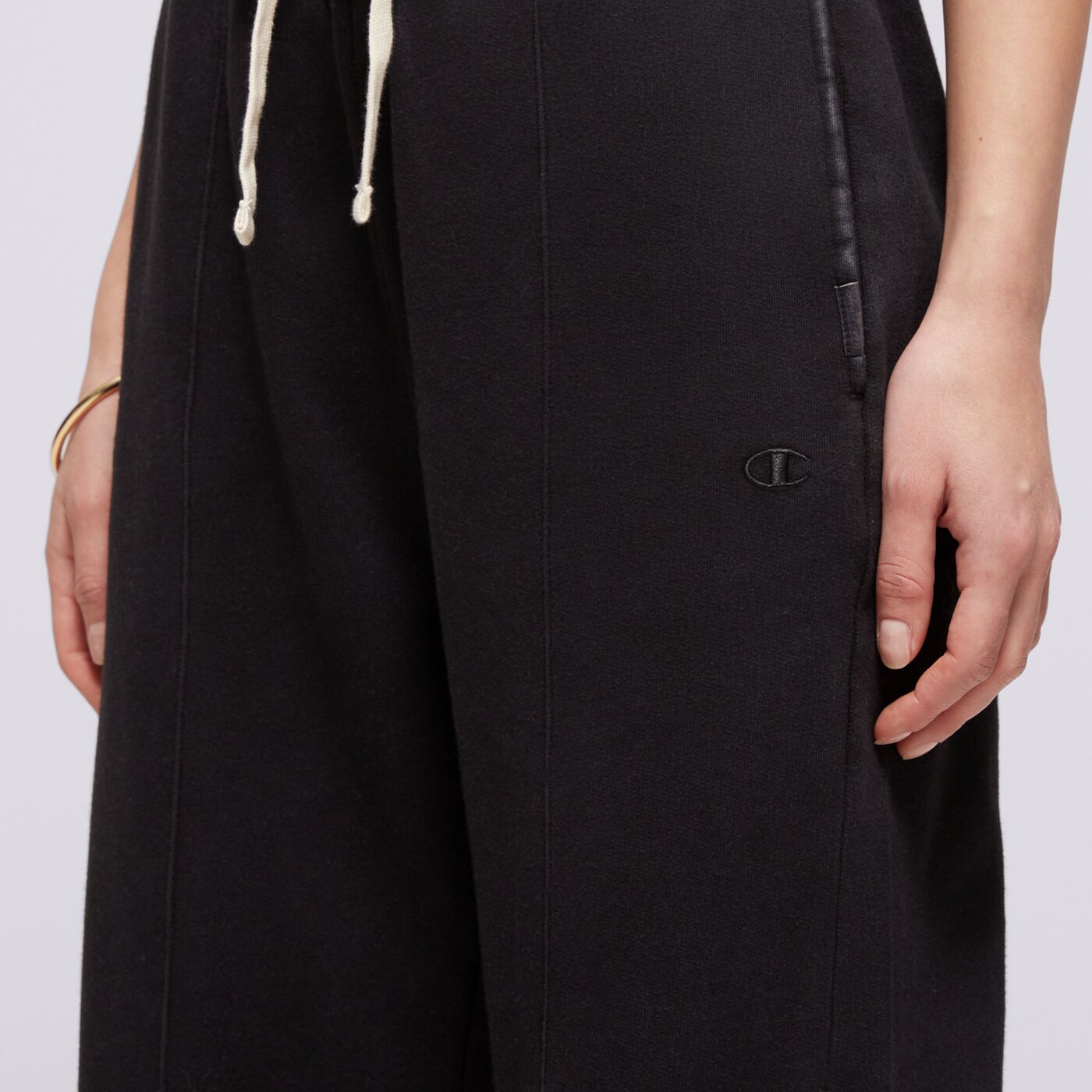 Дамски панталони CHAMPION ПАНТАЛОНИ WIDE LEG PANTS 117638kk001 цвят черен