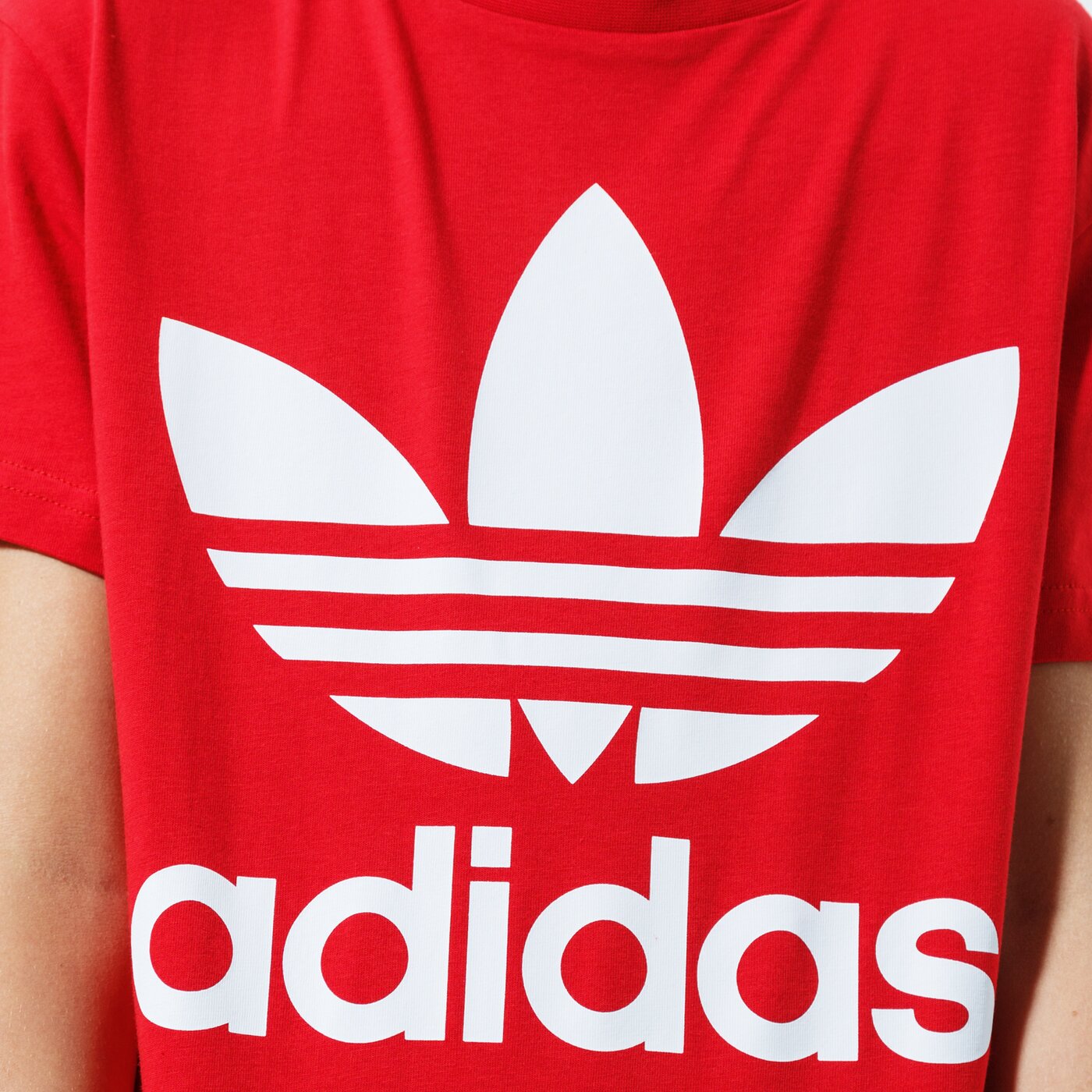 Детска тениска ADIDAS ТЕНИСКА TREFOIL TEE MM ed7795 цвят червен