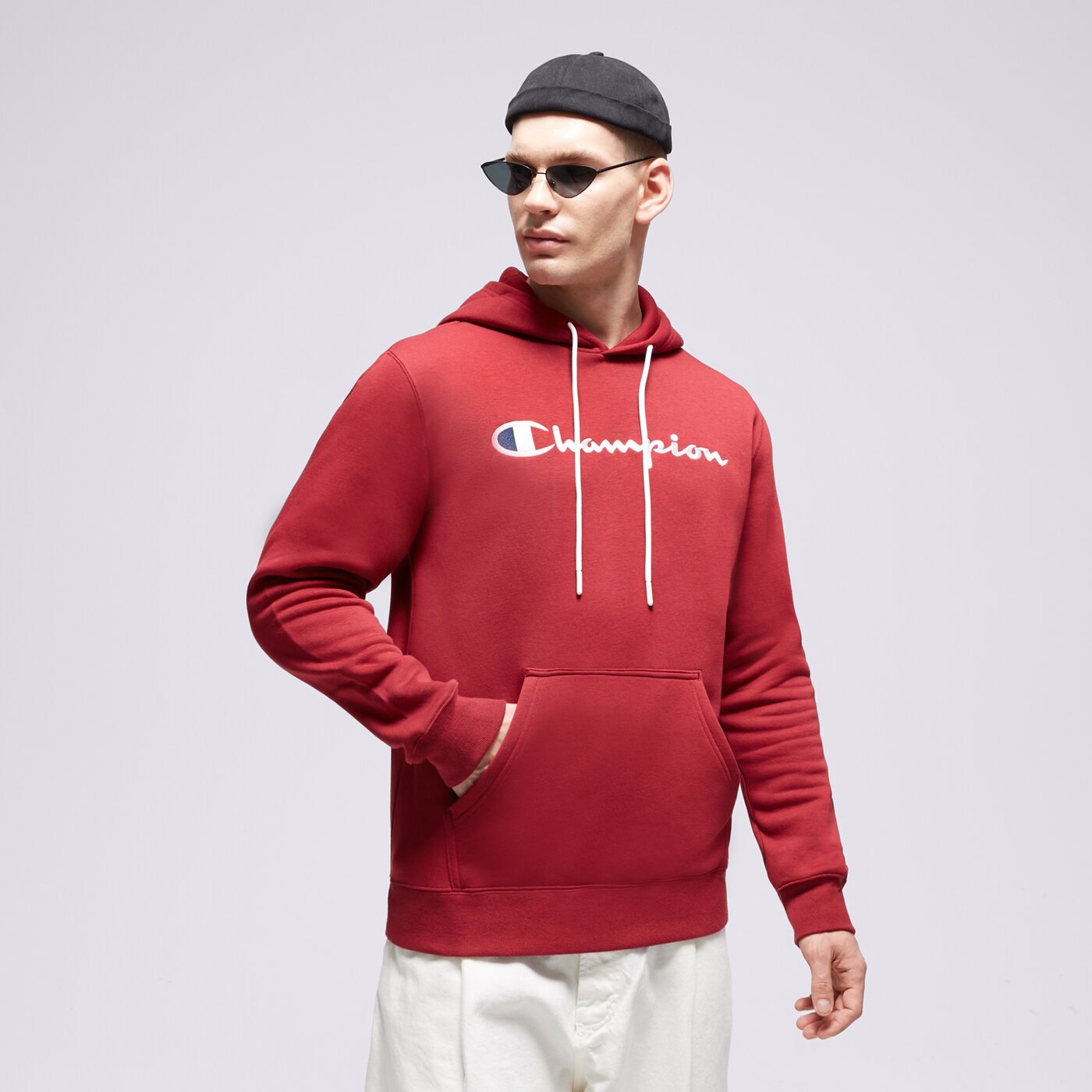Мъжки суичър CHAMPION СУИТЧЪР С КАЧУЛКА HOODED SWEATSHIRT 219203rs508 цвят бордо