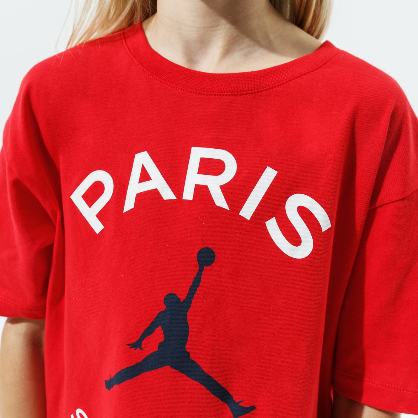 Детска тениска JORDAN ТЕНИСКА PSG BOXY TEE GIRL 4ja590-u10 цвят червен