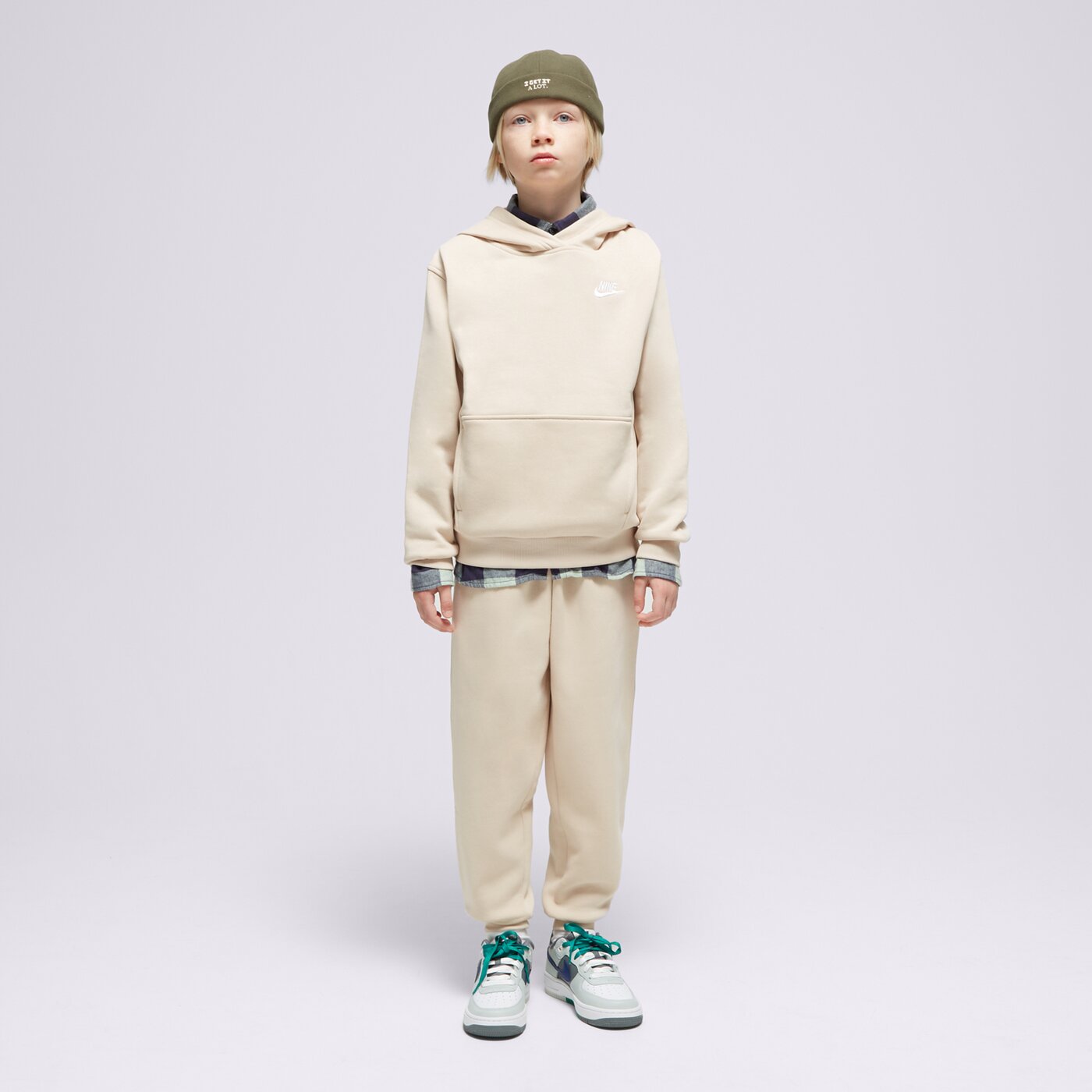 Детски суичър NIKE СУИТЧЪР С КАЧУЛКА K NSW CLUB FLC HDY BOY fd3000-126 цвят бежов