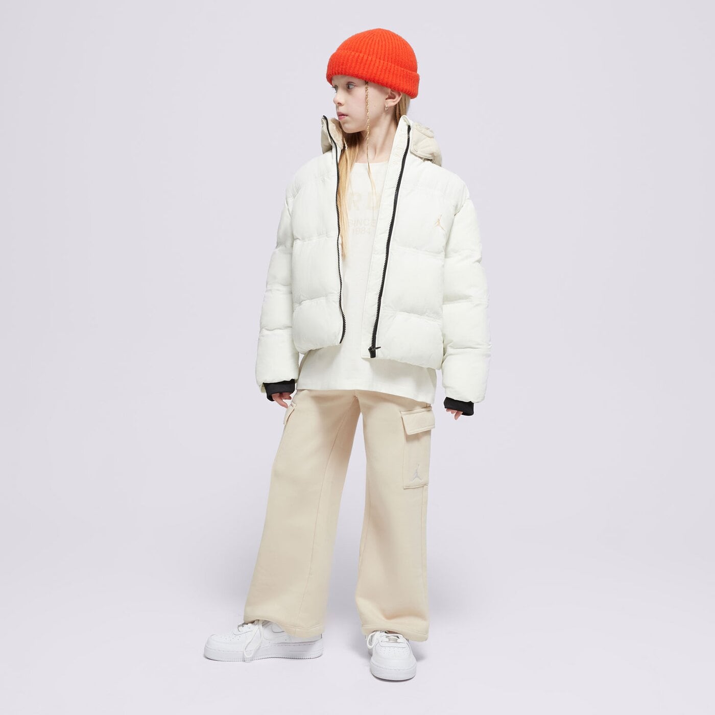 Детска преходно яке JORDAN ЯКЕ ЗИМНО- JDG HEAVIEST WT PUFFER GIRL 45d196-782 цвят кремав