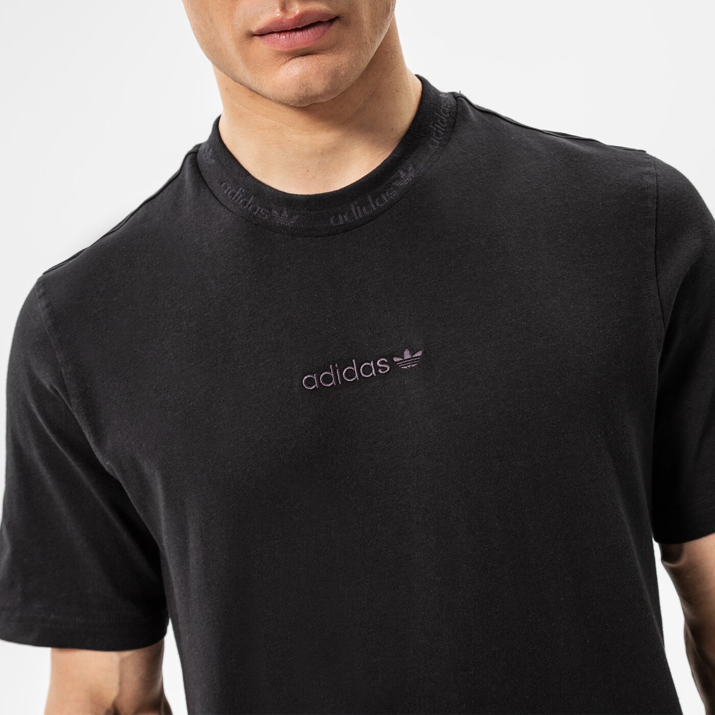 Мъжка тениска ADIDAS ТЕНИСКА TREFOIL LINEAR RIB TEE hm2660 цвят черен