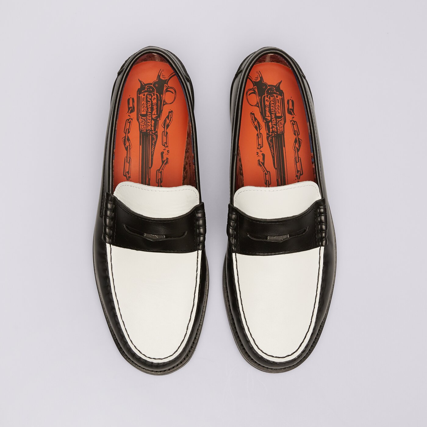 Мъжки кежуал NAKED WOLFE RIVIERA BLACK LEATHER nwrivierablackwhite цвят черен