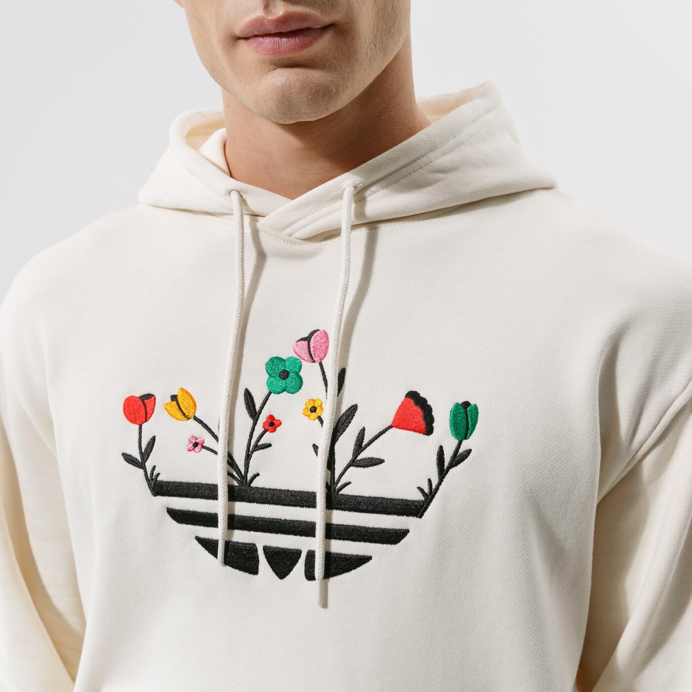 Мъжки суичър ADIDAS СУИТЧЪР FLORAL TREFOIL h32306 цвят бежов