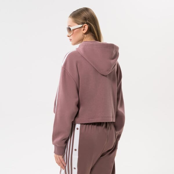 Дамски суичър ADIDAS СУИТЧЪР С КАЧУЛКА SHORT HOODIE hn5885 цвят розов