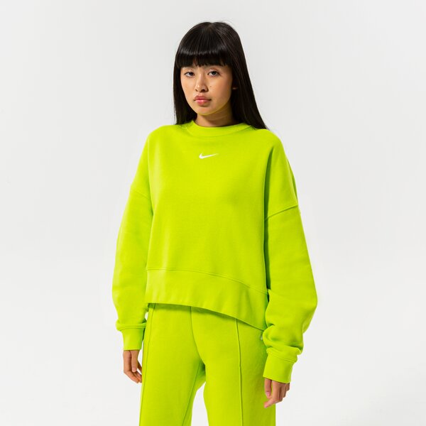 Дамски суичър NIKE СУИТЧЪР W NSW ESSNTL CLCTN FLC OS CRW dj7665-321 цвят зелен