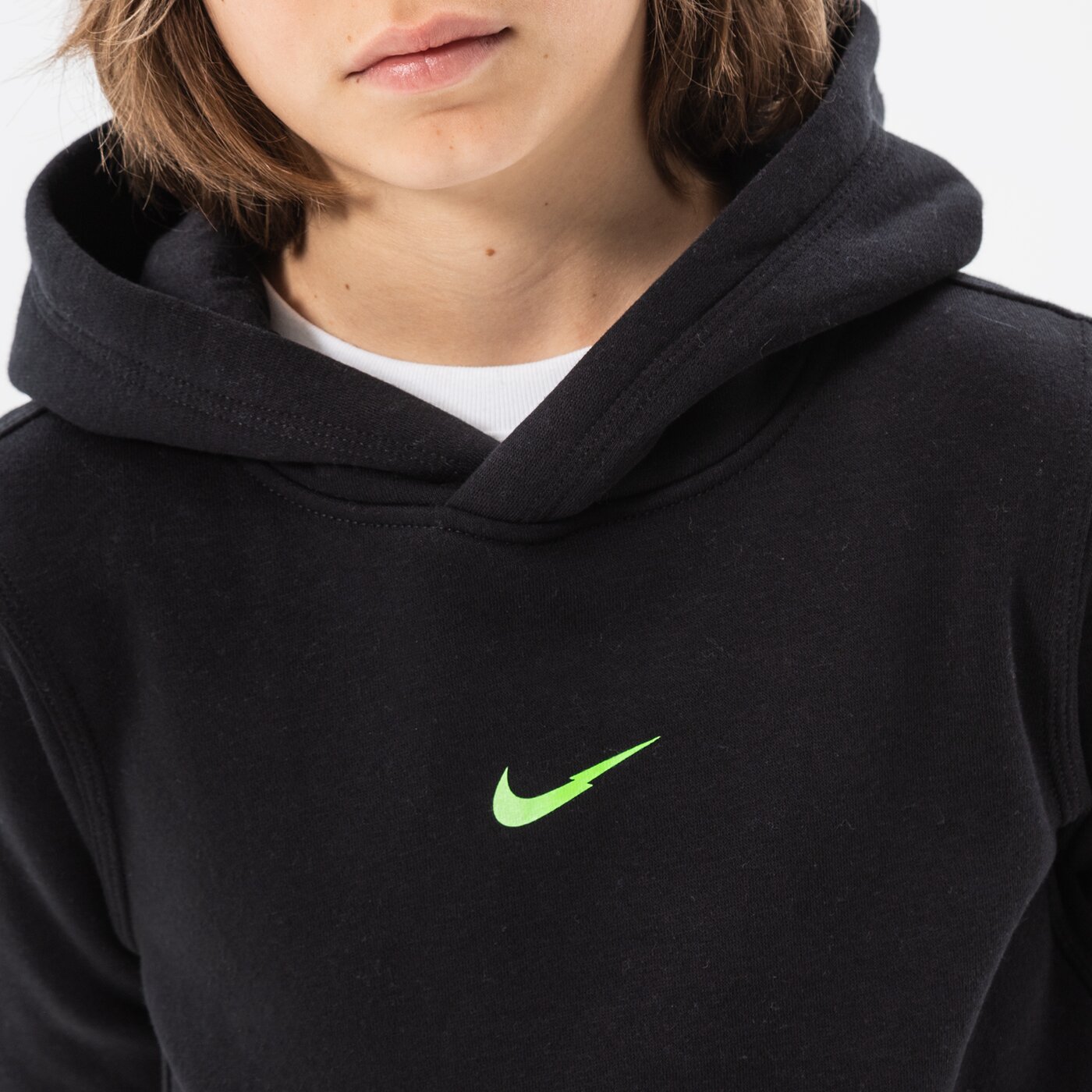 Детски суичър NIKE СУИТЧЪР С КАЧУЛКА B NSW ZIGZAG FLC BOY do2669-010 цвят черен