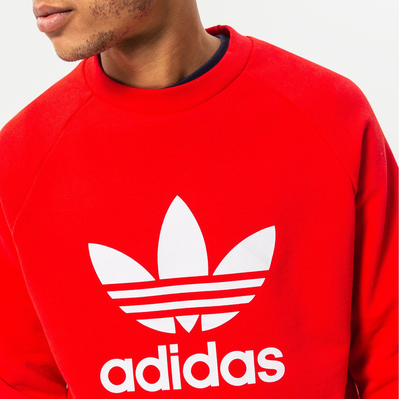 Мъжки суичър ADIDAS СУИТЧЪР TREFOIL CREW he9489 цвят червен