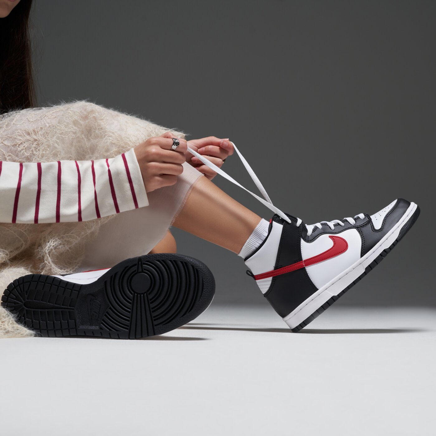 Детски маратонки NIKE DUNK HIGH  db2179-118 цвят бял