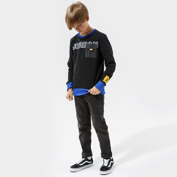Детски суичър JORDAN СУИТЧЪР NEXT UTILITY CREW BOY 95a746-023 цвят черен