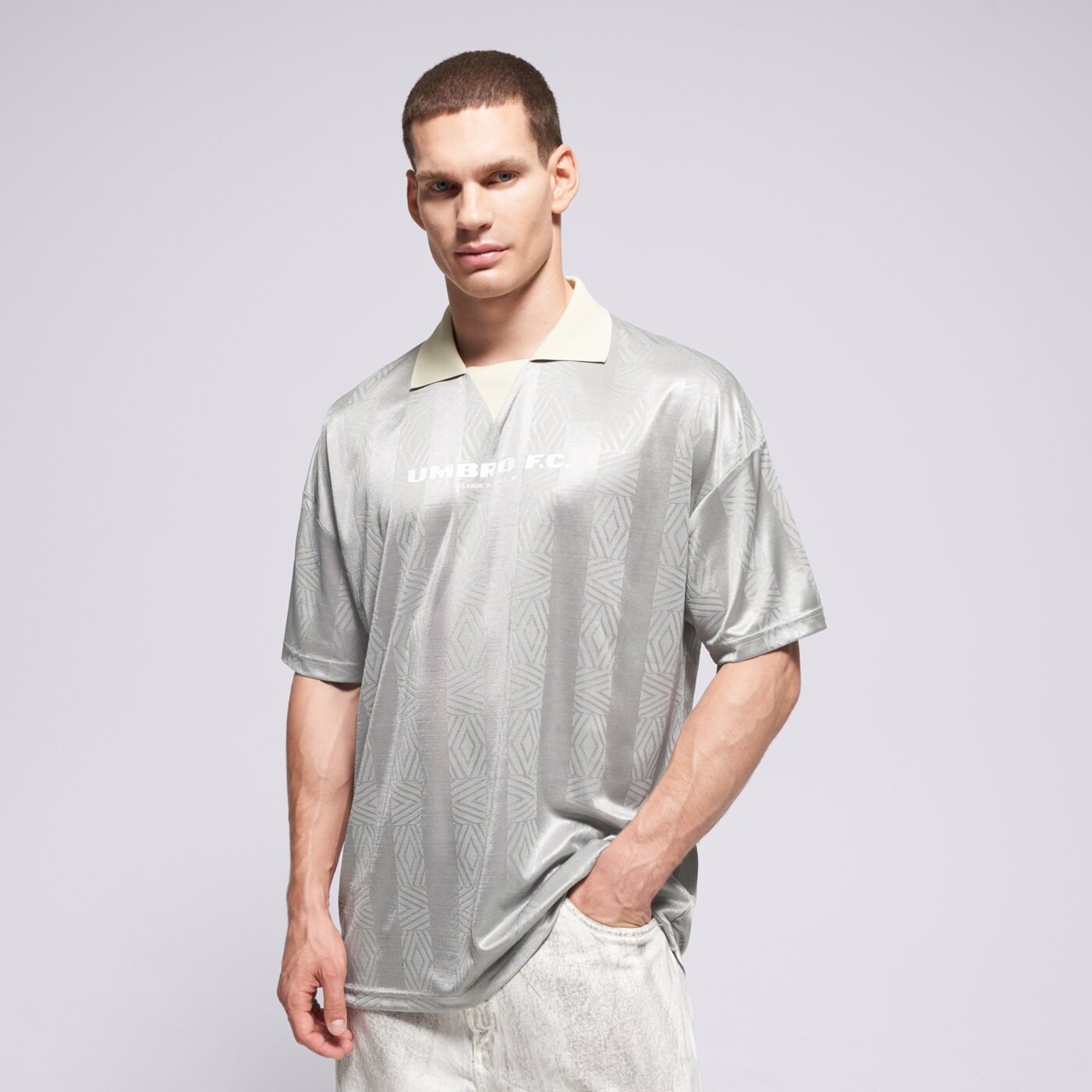 Мъжка тениска UMBRO ТЕНИСКА FOOTBALL SHIRT 66633u-mss цвят сив