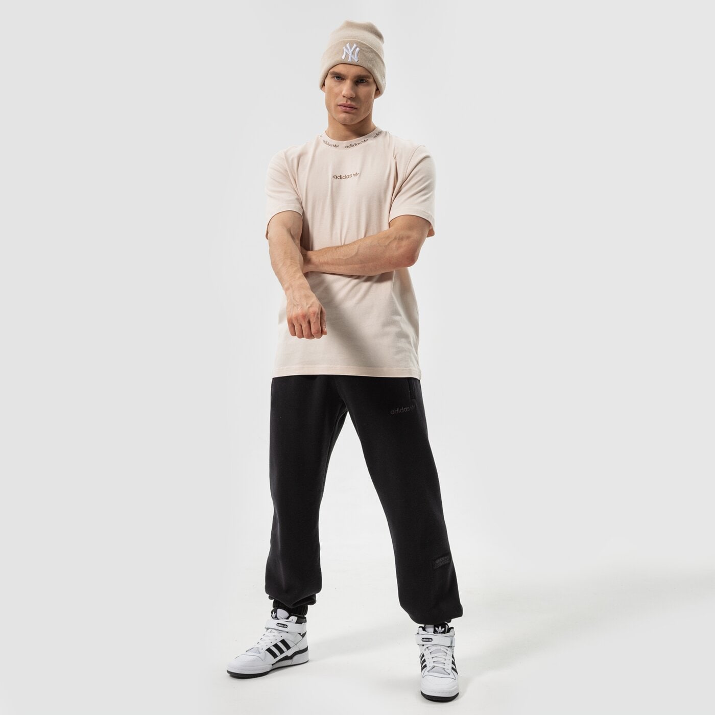 Мъжка тениска ADIDAS ТЕНИСКА TREFOIL LINEAR RIB TEE hm2658 цвят бежов