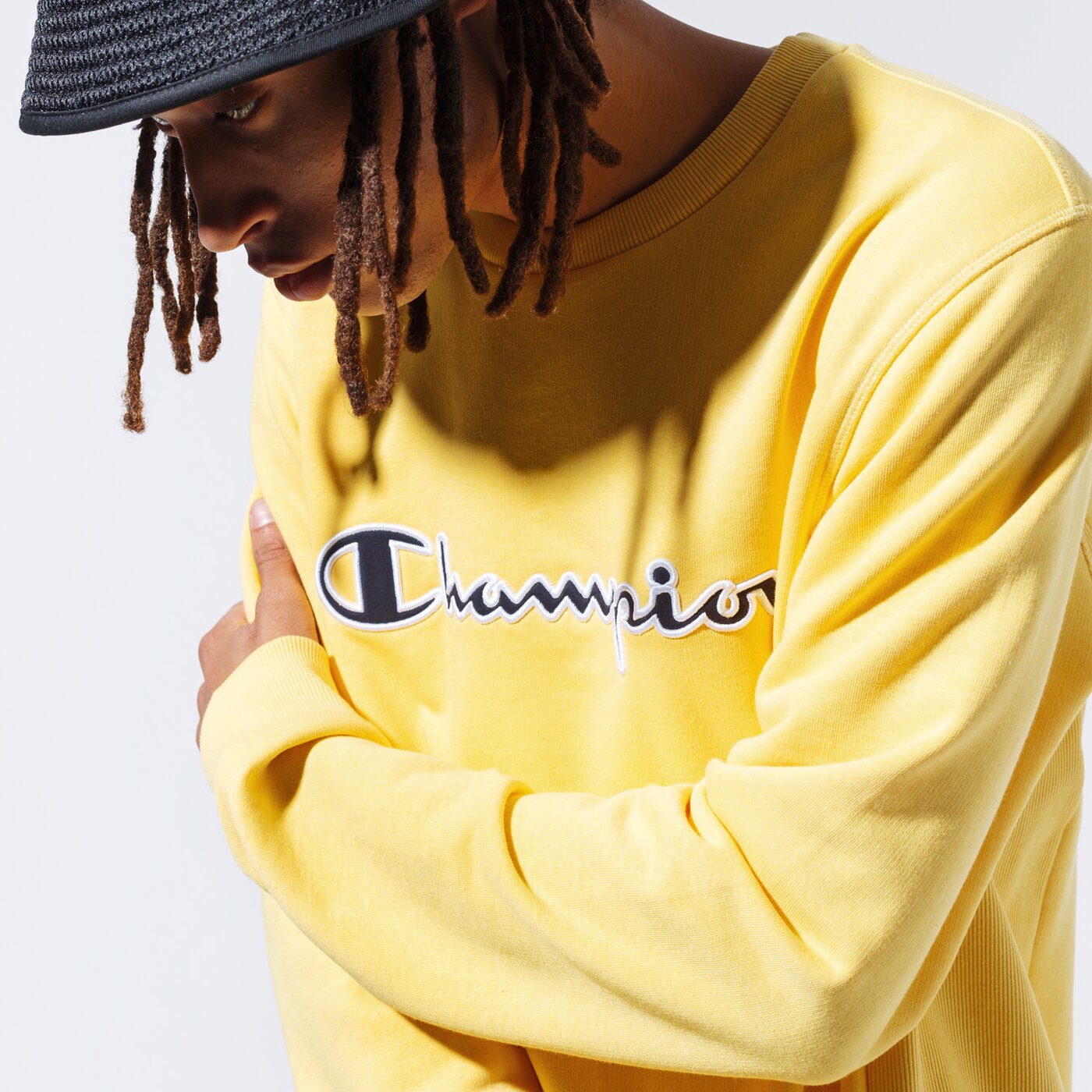 Мъжки суичър CHAMPION СУИТЧЪР LOGO CREWNECK 215495ys001 цвят жълт