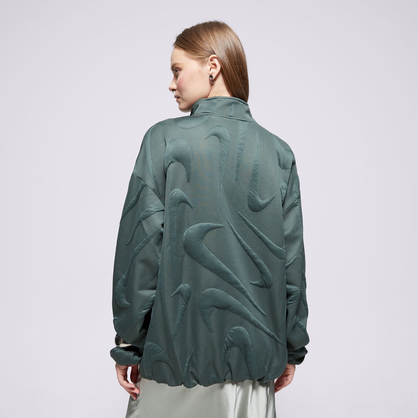 Дамско преходно яке NIKE ЯКЕ W NSW CLLCTN COZY LOGO QZ fv7806-338 цвят зелен