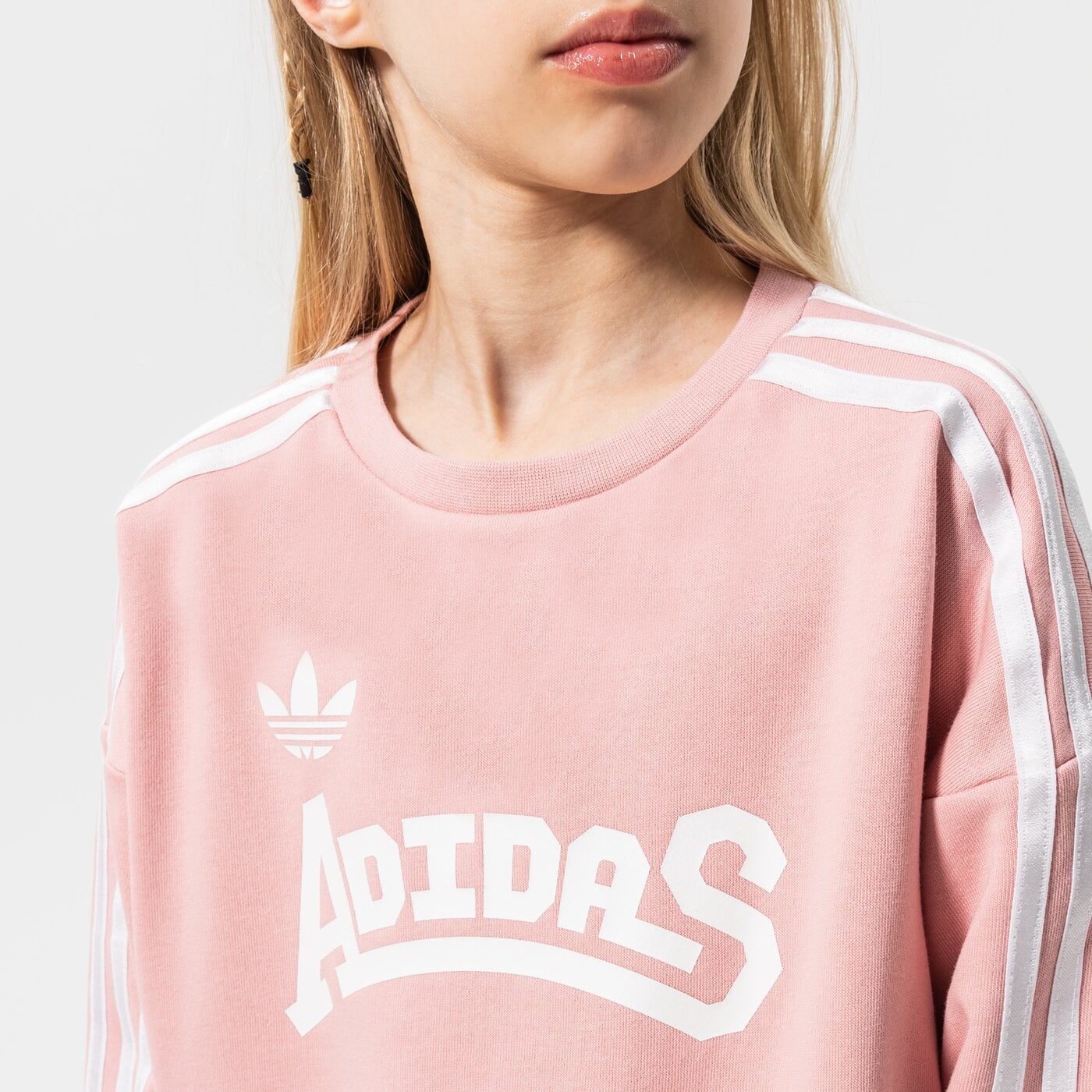 Детски суичър ADIDAS СУИТЧЪР CREW GIRL hc4559 цвят розов