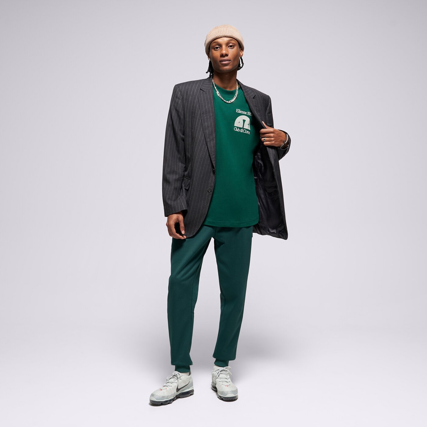 Мъжки панталони ELLESSE ПАНТАЛОНИ BERTONI TRACK PANT DGREEN shr04351502 цвят зелен