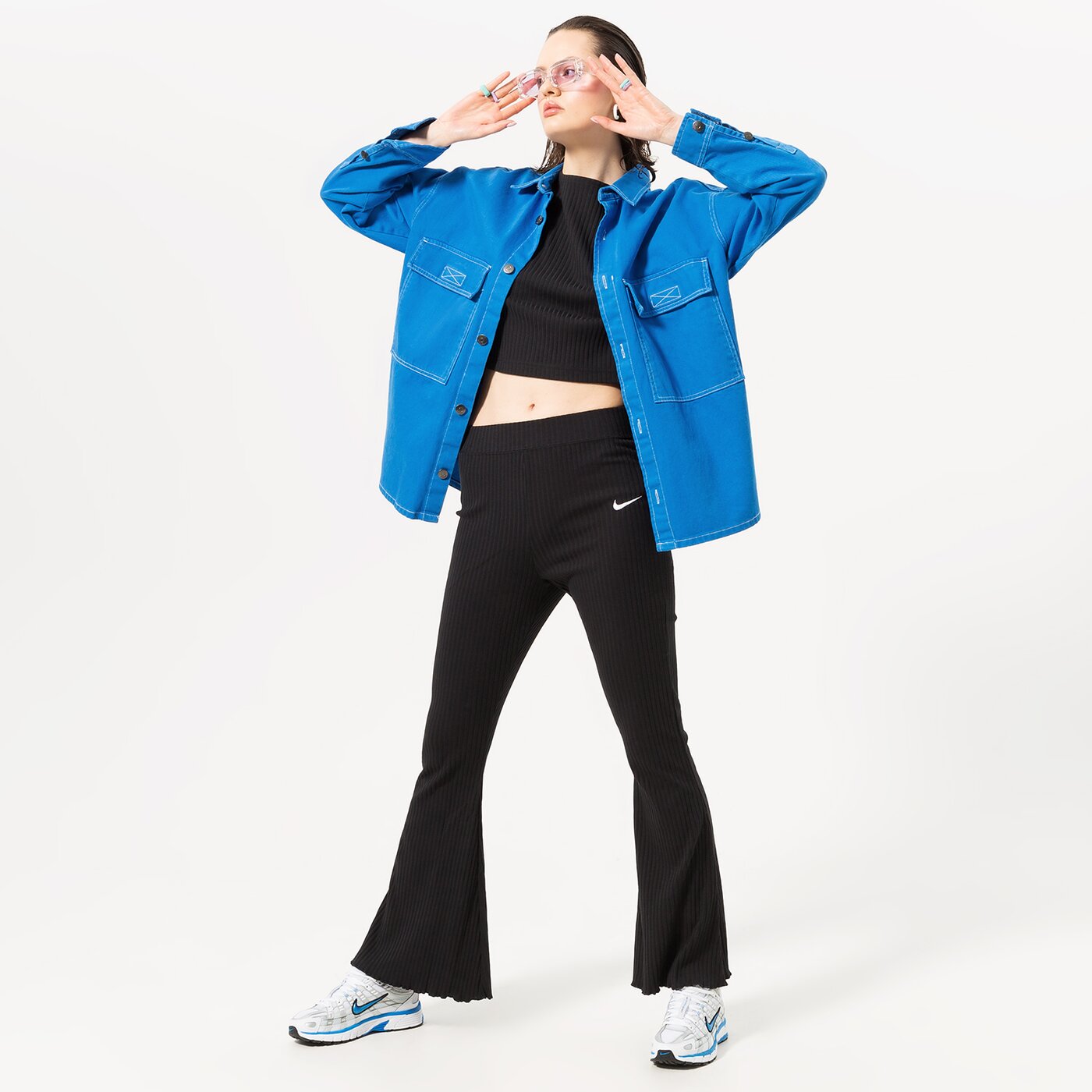 Дамска тениска NIKE ТЕНИСКА W NSW RIB JRSY SS ТОП dv7870-010 цвят черен