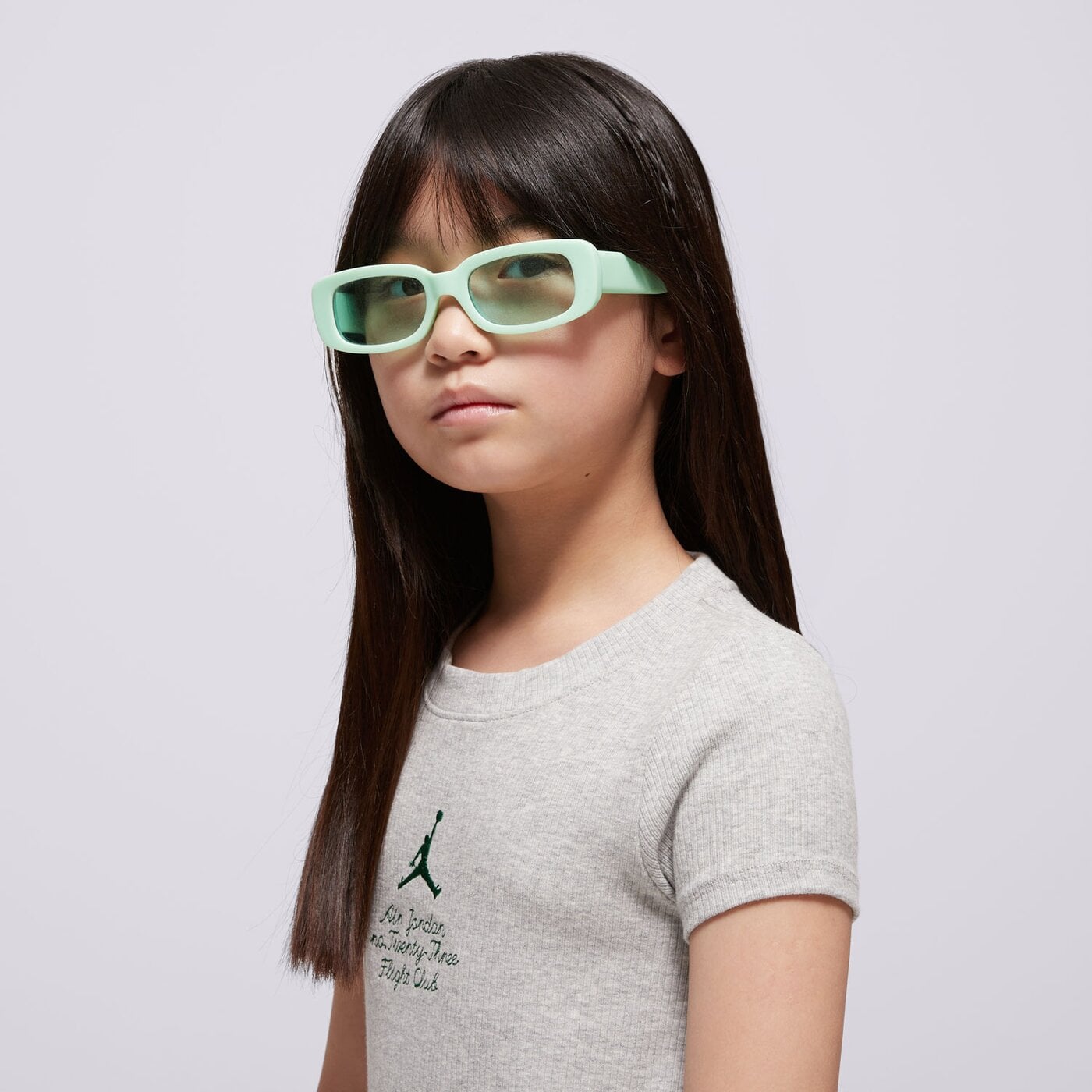 Детска тениска JORDAN ТЕНИСКА JDG COURT OF LEGENDS RIBBED TE GIRL 45d703-g2h цвят сив