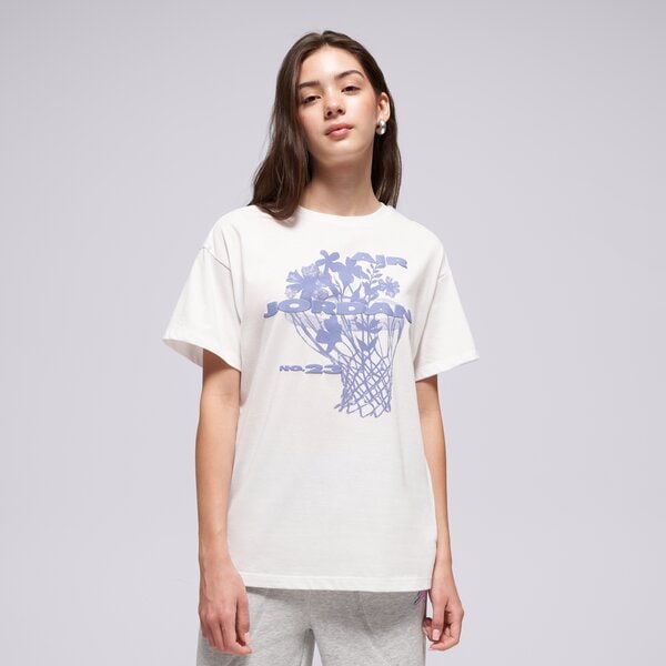 Детска тениска JORDAN ТЕНИСКА JDG JORDAN 23 FLOWERS SS TEE GIRL 45f165-001 цвят бял