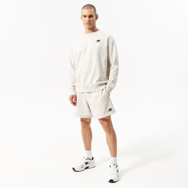 Мъжки къси панталони NEW BALANCE ШОРТИ NB ESSENTIALS UNI-SSENTIALS FLEECE SHORT us21500sah цвят сив