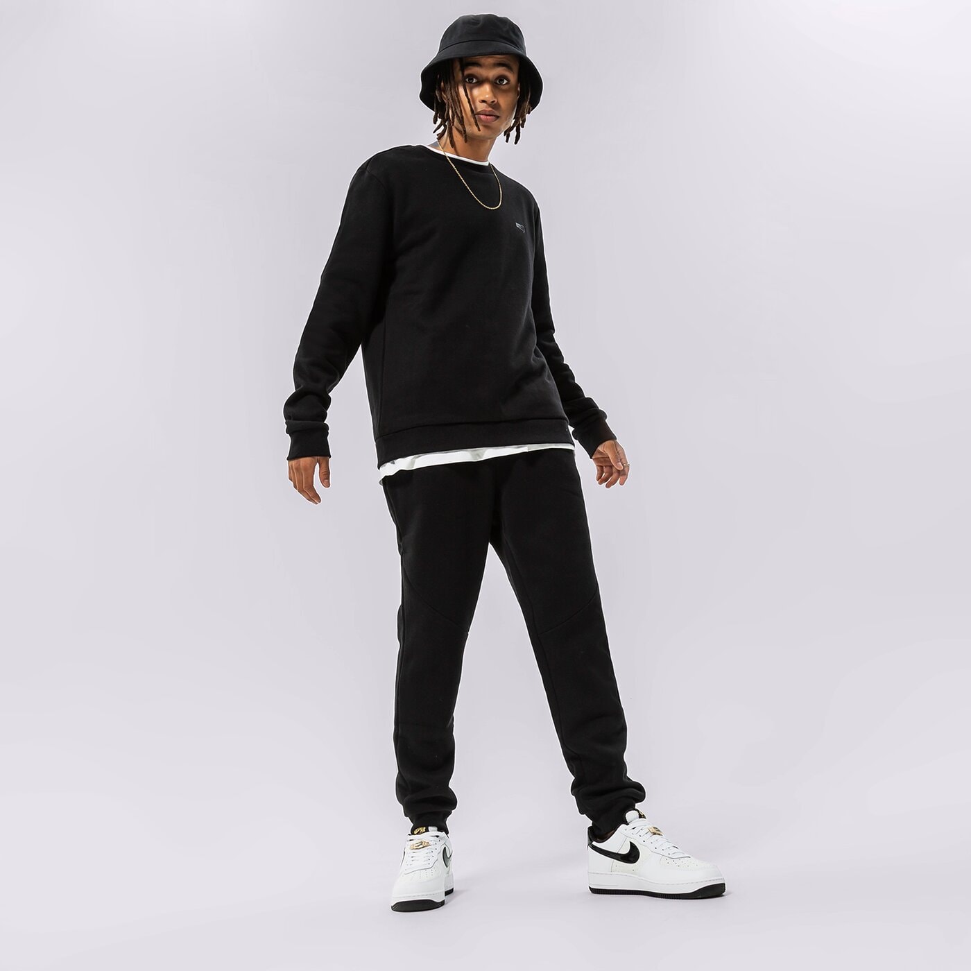 Мъжки суичър CONFRONT СУИТЧЪР CONFRONT CREW MINI LOGO cf322blm92001 цвят черен