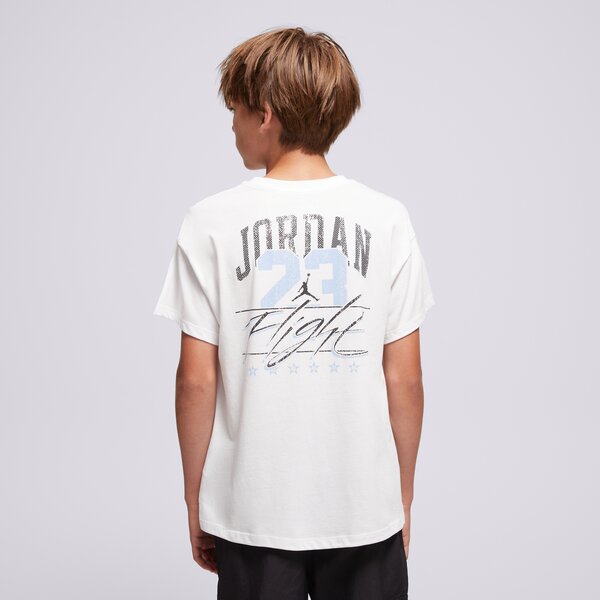 Детска тениска JORDAN ТЕНИСКА JDG DISTRESSED COLLIGIATE G 45f223-001 цвят бял