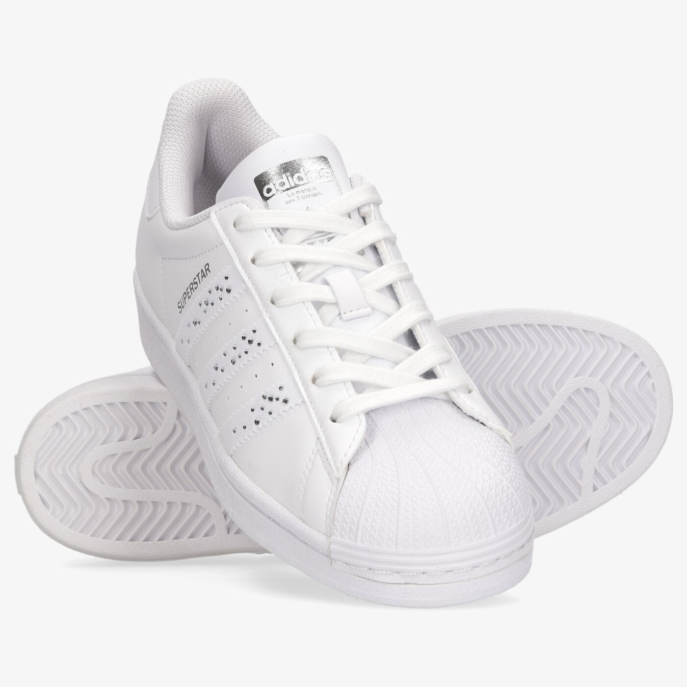 Детски маратонки ADIDAS SUPERSTARJ h04019 цвят бял