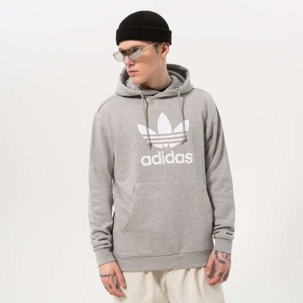 Мъжки суичър ADIDAS СУИТЧЪР С КАЧУЛКА TREFOIL HOODY ia4884 цвят сив