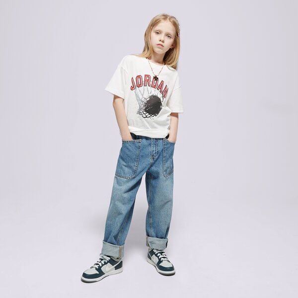 Детска тениска JORDAN ТЕНИСКА JORDAN HOOP STYLE SS TEE GIRL 45c991-782 цвят бял