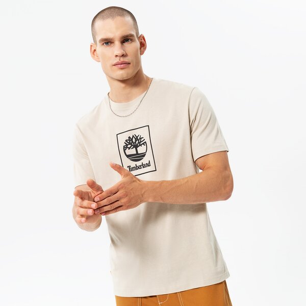 Мъжка тениска TIMBERLAND ТЕНИСКА STACK LOGO TEE ISLAND FOSSIL tb0a5zh1cy21 цвят бежов