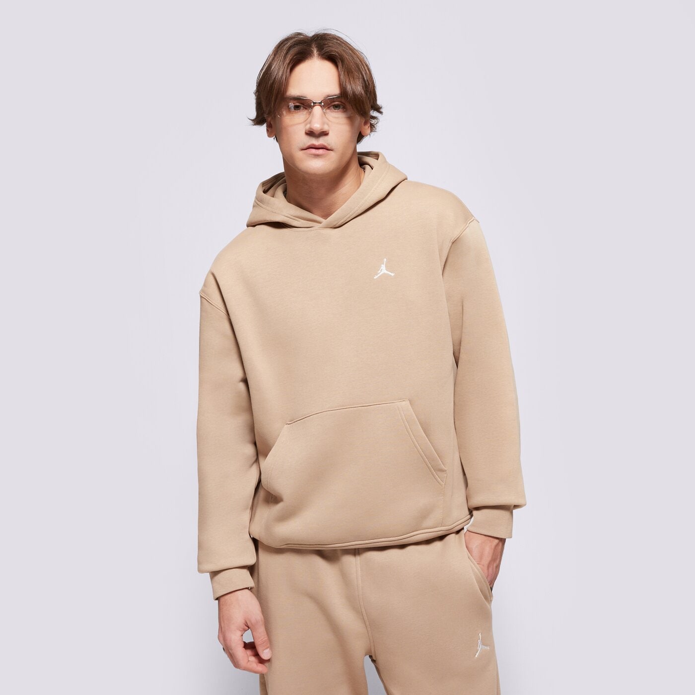 Мъжки суичър JORDAN СУИТЧЪР С КАЧУЛКА BROOKLYN fv7281-257 цвят бежов