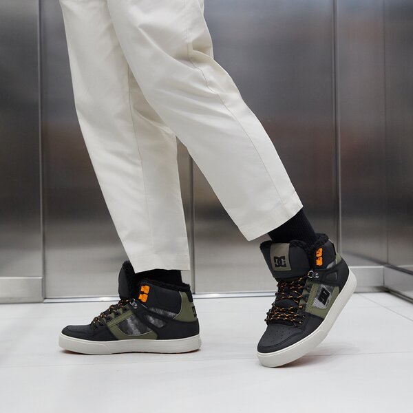 Мъжки зимни обувки DC PURE HIGH-TOP WC WNT adys4000470bg цвят зелен