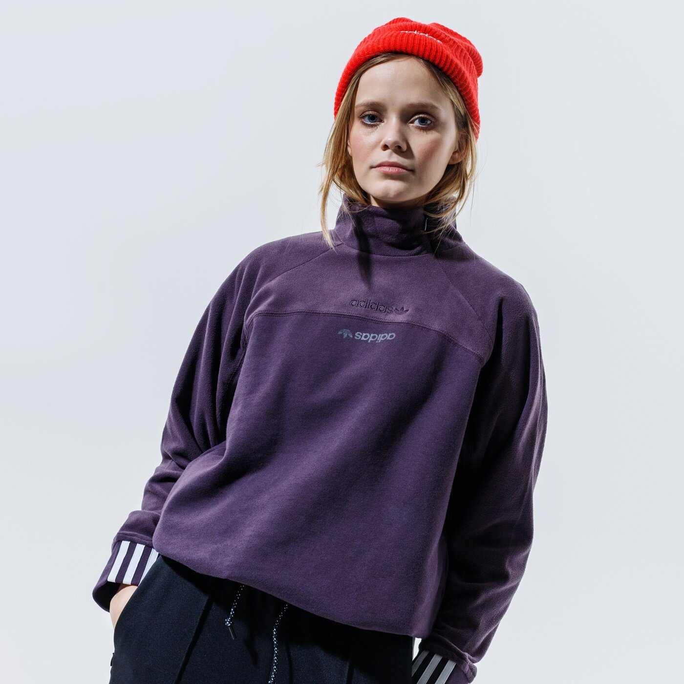 Дамски суичър ADIDAS СУИТЧЪР SWEATSHIRT gd3885 цвят виолетов