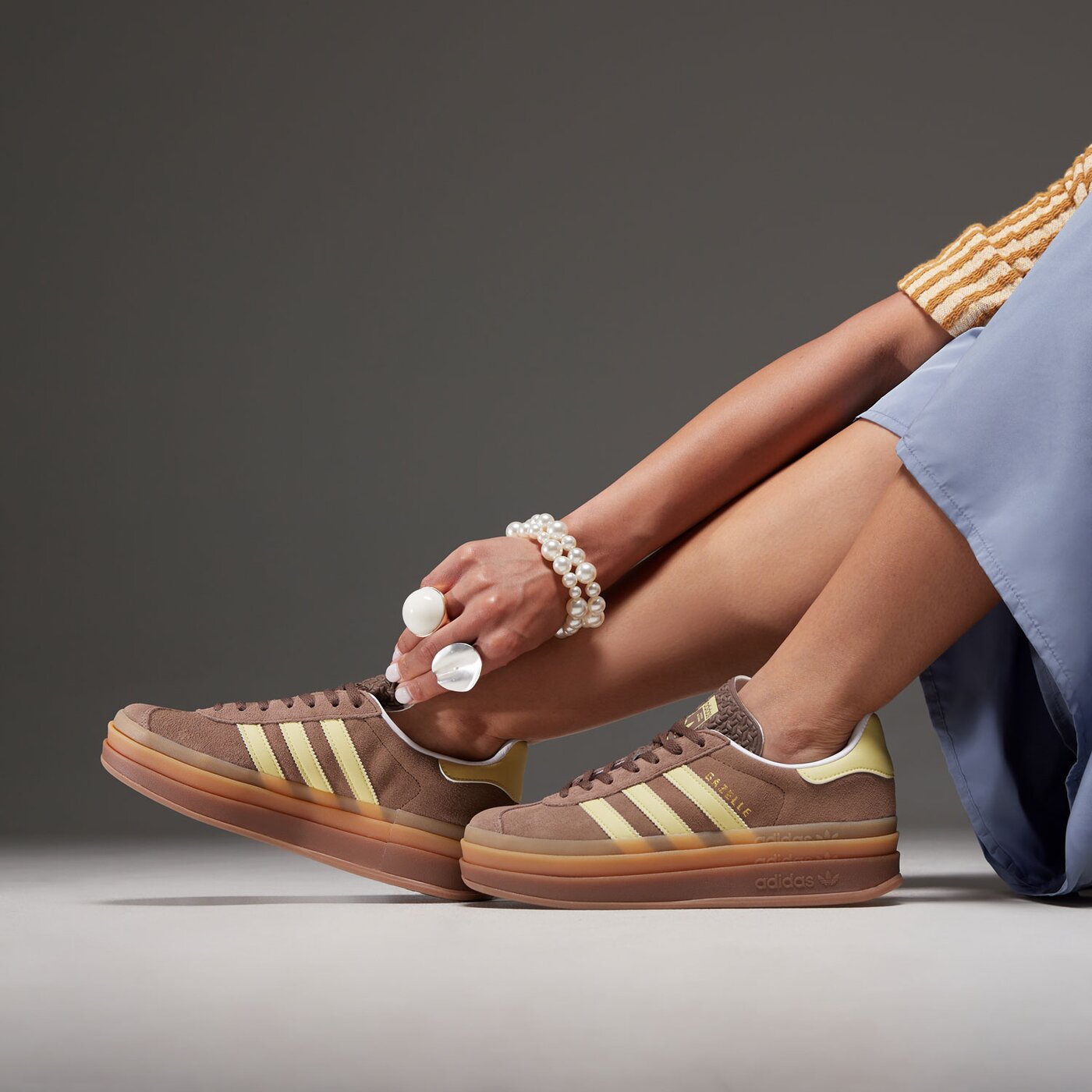 Дамски маратонки ADIDAS GAZELLE BOLD W ji2697 цвят кафяв