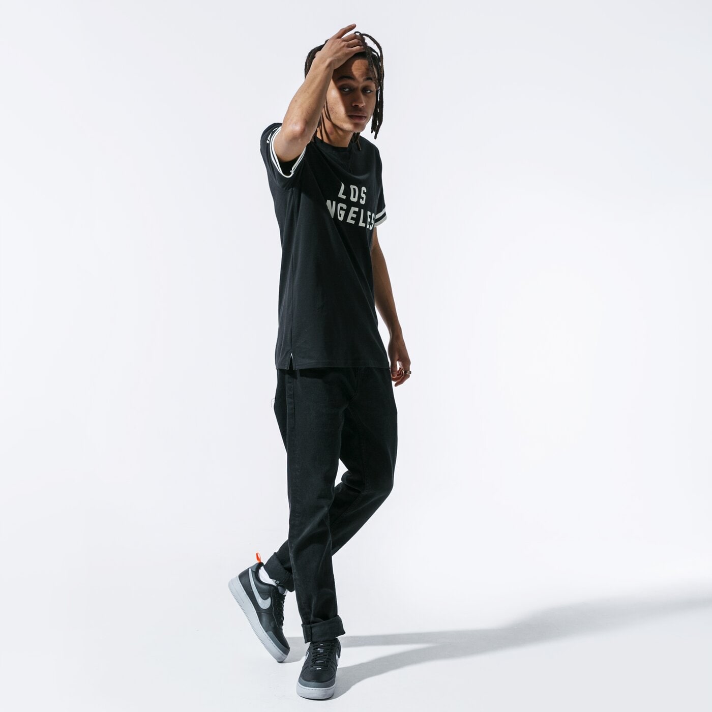 Мъжка тениска NEW ERA ТЕНИСКА NBA WORDMARK TEE LAKERS LOS ANGELES LAKERS B 12123883 цвят черен