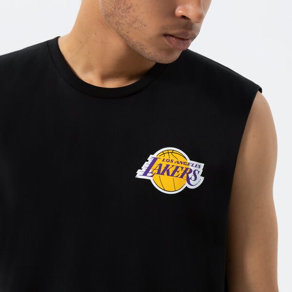 Мъжка тениска NEW ERA ПОТНИК NBA LEFT CHST LOGO LAKERS BLK 13083912 цвят черен